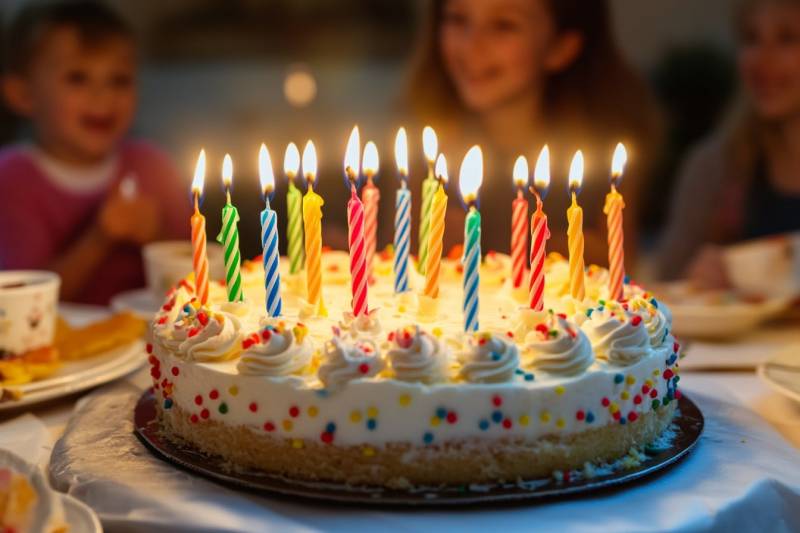 Опасность задувания свечей на торте